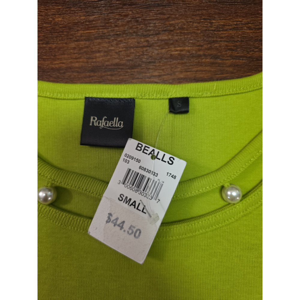 Rafaella Lime Green Women's short sleeve shirt NWT size small - Picture 3 of 4